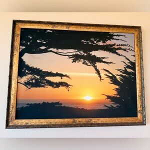 Gorgeous 😎 Framed Sunset Landscape Art!! 🌅